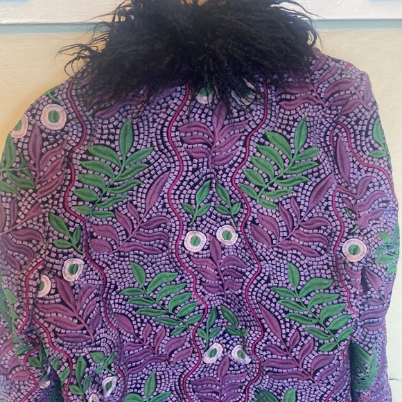 NEW Anna Sui x Free People Jacquard Faux Fur Jacket NWT - Picture 13 of 16